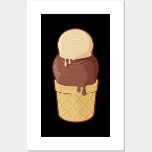 Two Balls Ice Cream Cup Posters and Art